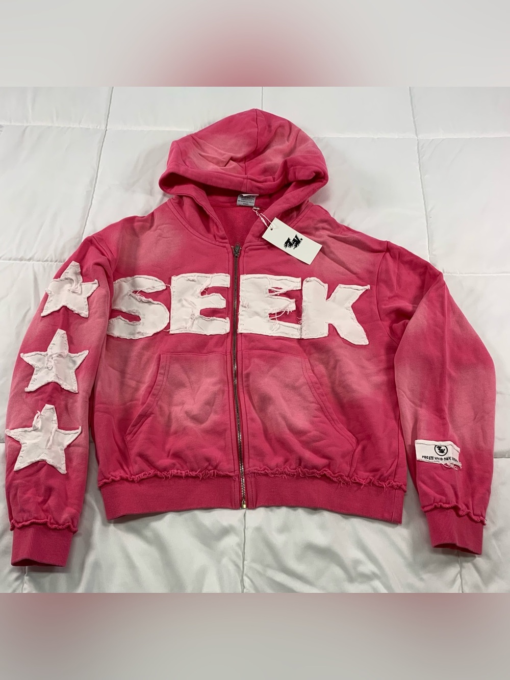New TV SEEK zip up hoodie size S